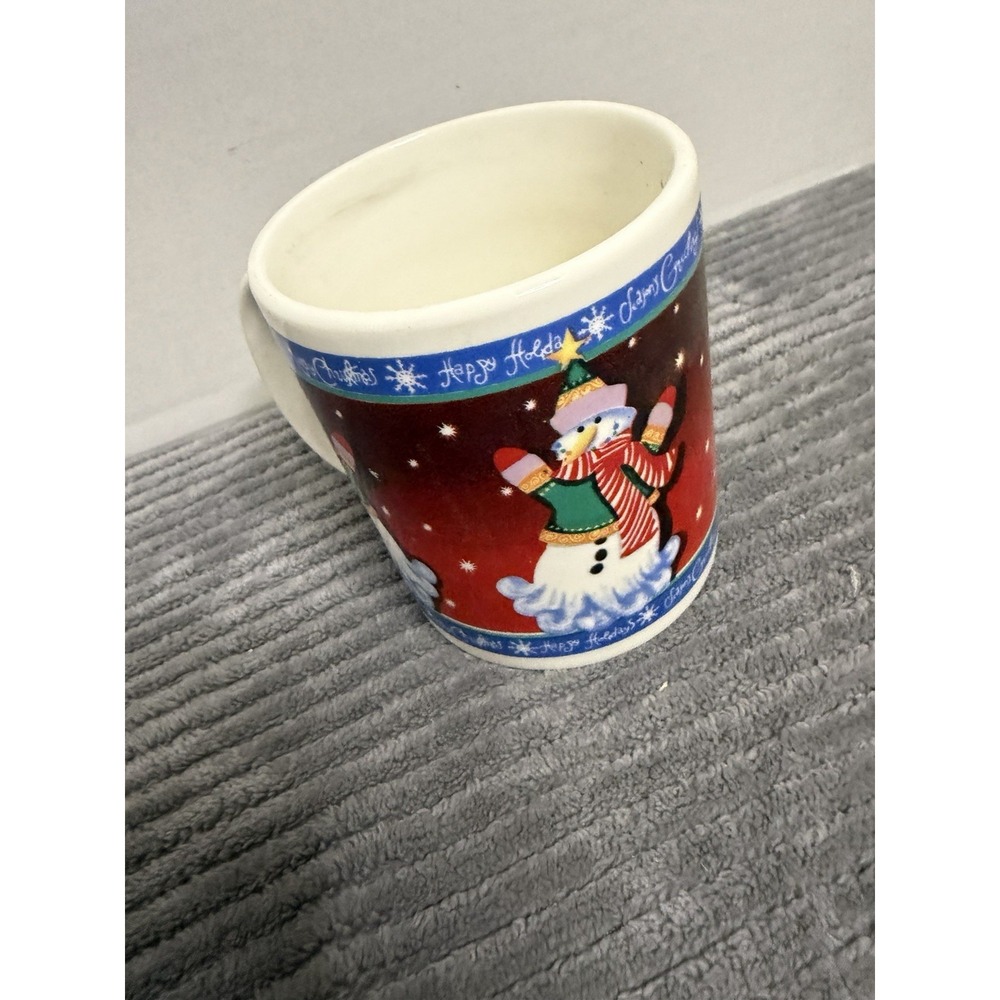 Vintage Snowman Coffee Cup Mug Holiday Christmas